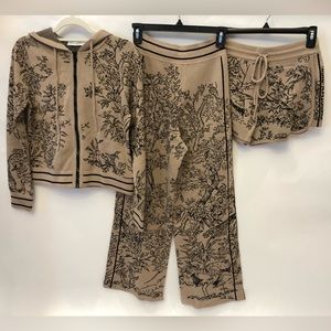 Christian Dior Set Cashemere and Wool Hoodies Sweatshirts  , Shorts, Pants NWOT